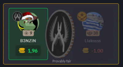 Режим coinflip на сайте Csgoempire.gg